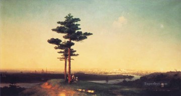 雀ヶ丘からのモスクワの眺め 1851 ロマンチックなイワン・アイヴァゾフスキー ロシア Oil Paintings